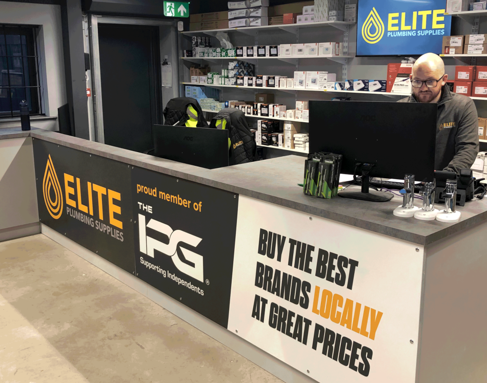 Elite plumbing trade counter