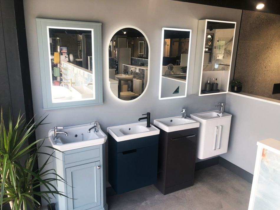 Basin and Bathroom Mirror Display